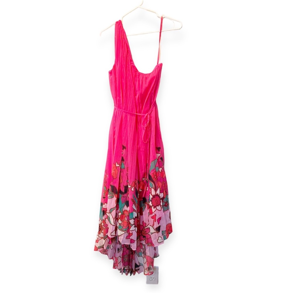 TED BAKER Pinata Dip Hem One Shoulder Maxi Dress NWT - Picture 2 of 8
